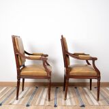 Pair of Louis XVI office armchairs