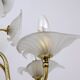 Mid-Century Modern Italian Murano Lattimo and Brass Chandelier, 1970s