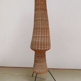 Vintage wicker mushroom lamppost