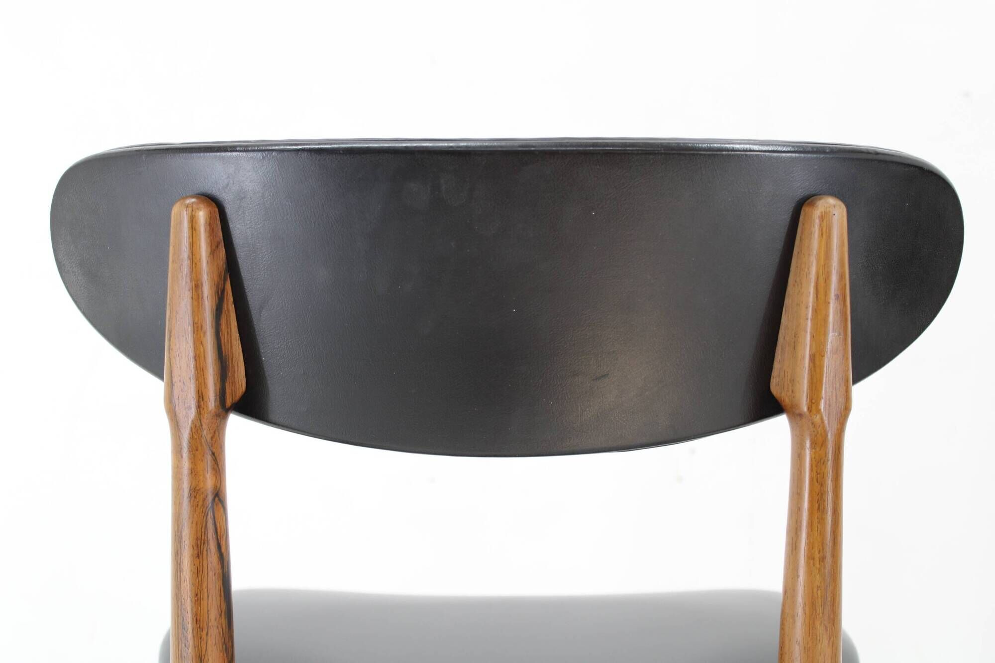 1960s Set of Six Scantic Mobelvaerk Dining Chairs in Leatherette, Denmark