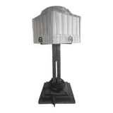 French Art Deco geometric table lamp