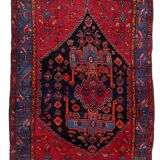 Tapis vintage du Moyen-Orient Hamadan fait main en laine – 133 x 196 cm