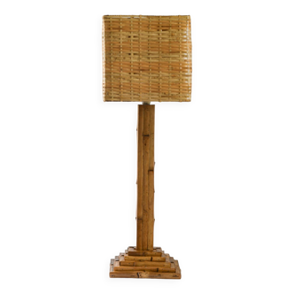 Lampe de table en bambou bio style vintage