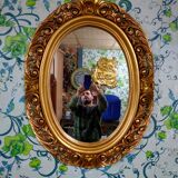 A console with mirror Louis XV style