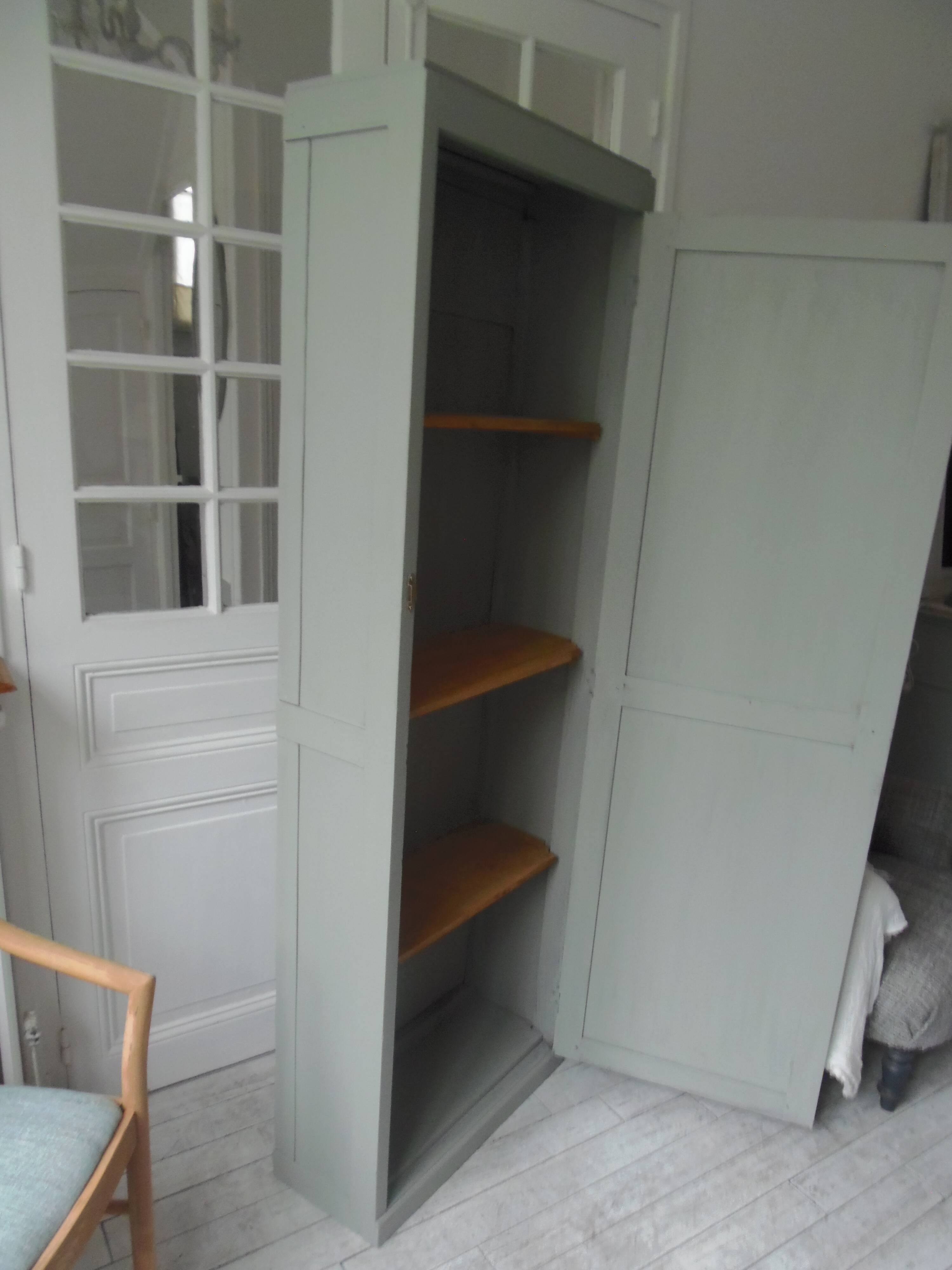 Bonnetière, a vintage, shallow dresser re-enchanted in verdigris with a waxed finish.