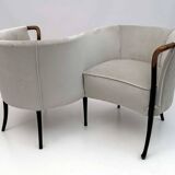 Canapé de conversation italien en velours Giorgetti "Progetti", années 1980