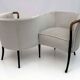 Rare Giorgetti Italian Velvet Conversation Sofa "Progetti", 1980s
