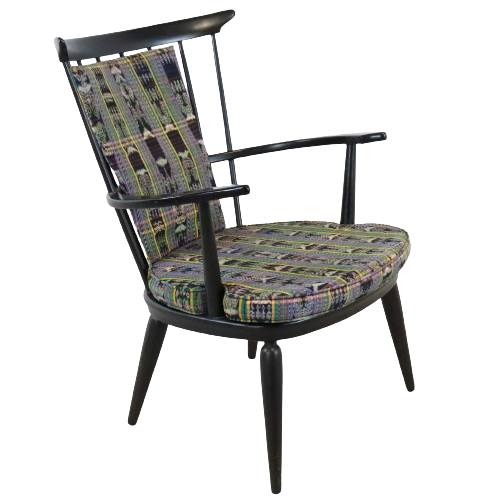 Black bar chair with cushion 'Delmenhorst' Black bar chair with cushion 'Delmenhorst' Black sp