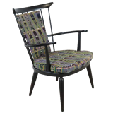 Black bar chair with cushion 'Delmenhorst' Black bar chair with cushion 'Delmenhorst' Black sp
