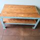 Table basse vintage, déco loft ou industrielle, bois et métal