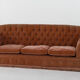 Crushed velvet button back sofa