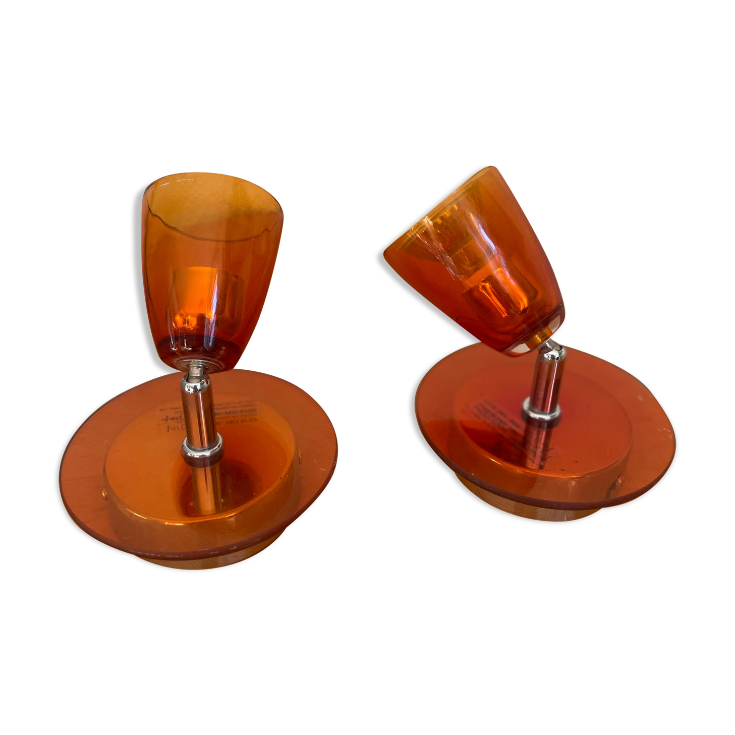 Wall lamps vintage orange lamps