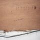 Abstract painting signed Besson Eric, canvas on wooden panel, wall decoration.