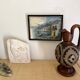 Oil on canvas framed under glass