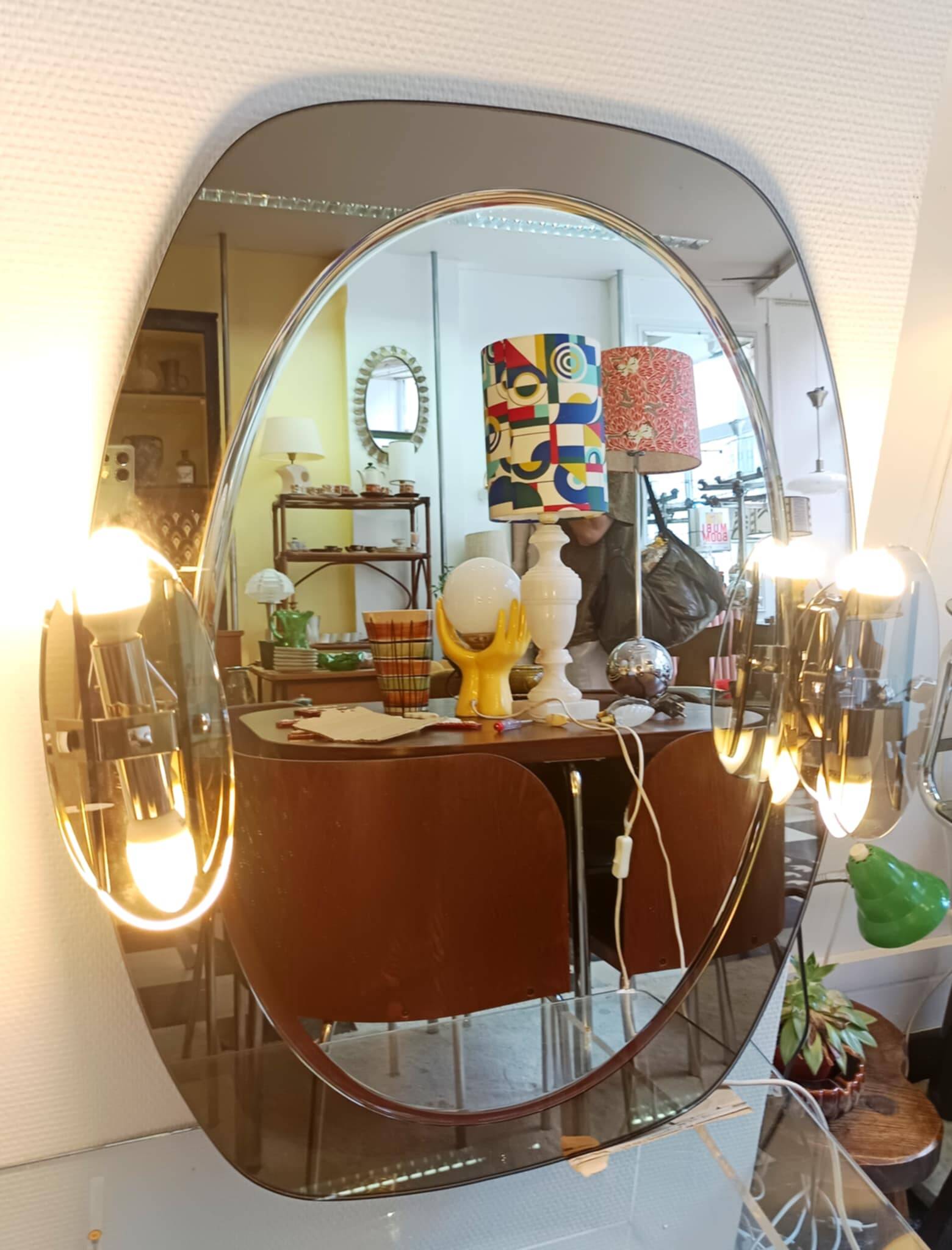 Space Age Mirror ISA Italy 1980