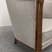 Pair of Art Deco gondola armchairs, France circa 1920