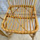 Lot de quatre chaises en rotin