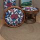 Pair of rattan stools