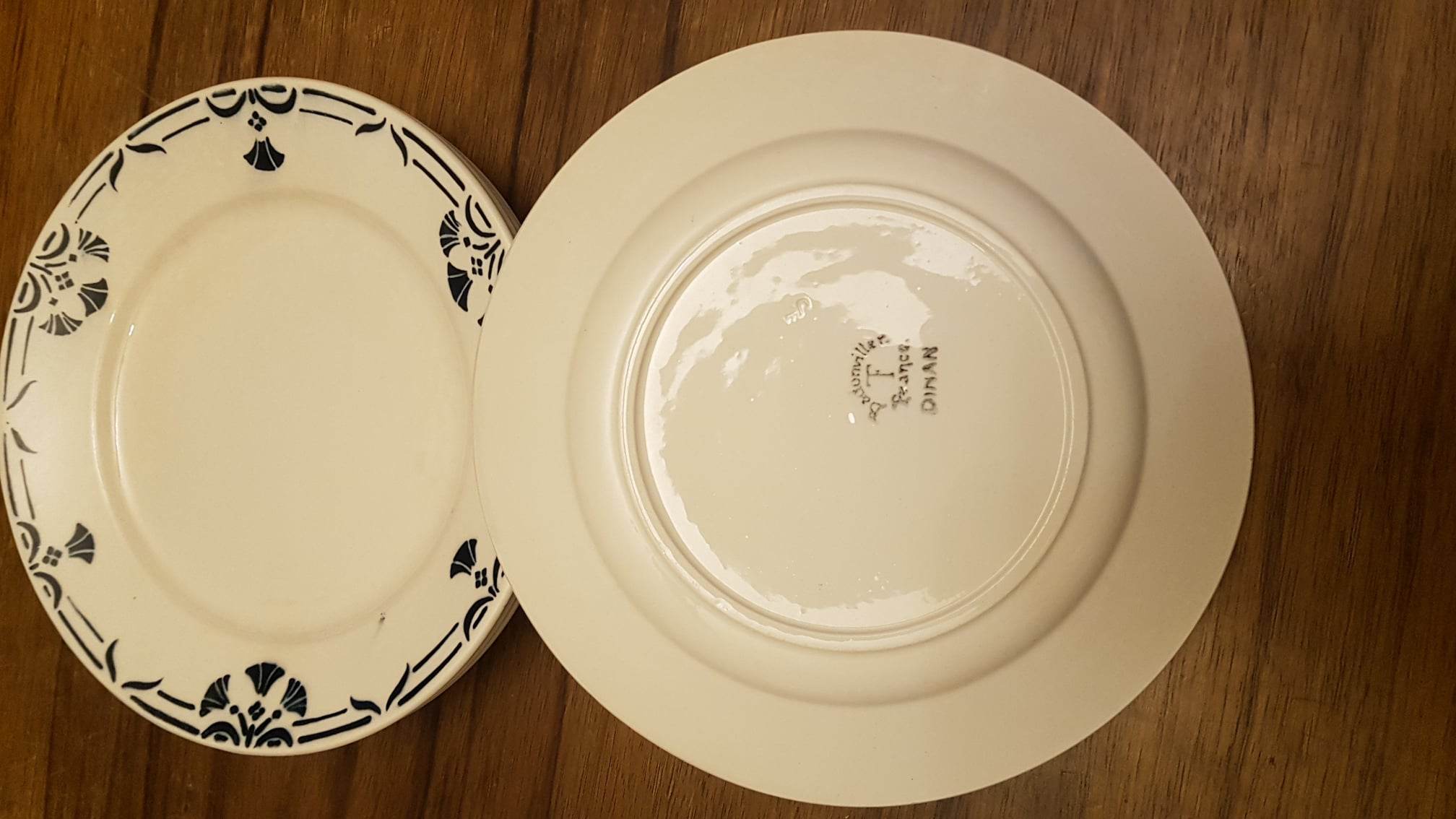 Set of 6 plates Badonviller model Dinan