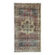 Tapis vintage turc tissé à la main unique en son genre - charme vintage rustique 222x 117 cm