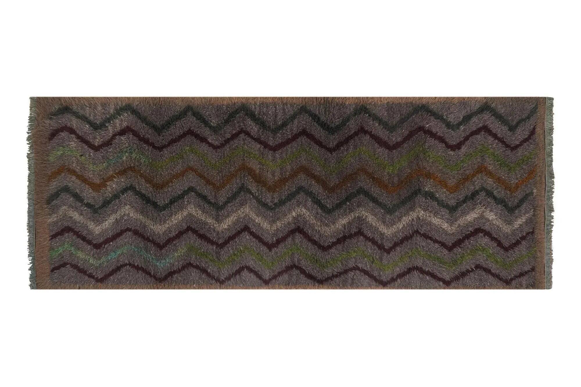 Vintage Turkish hallway rug 87x214 cm