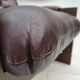 1970s, Scandinavian armchair, brown furniture leather, dark beech wood.