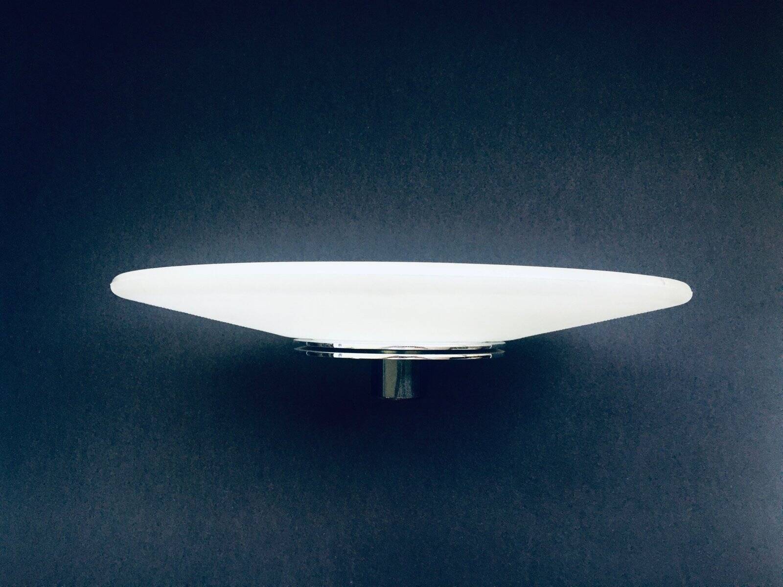 Postmodern Frosted Glass Sconce Wall Lamp from Metalarte, Spain, 1980s