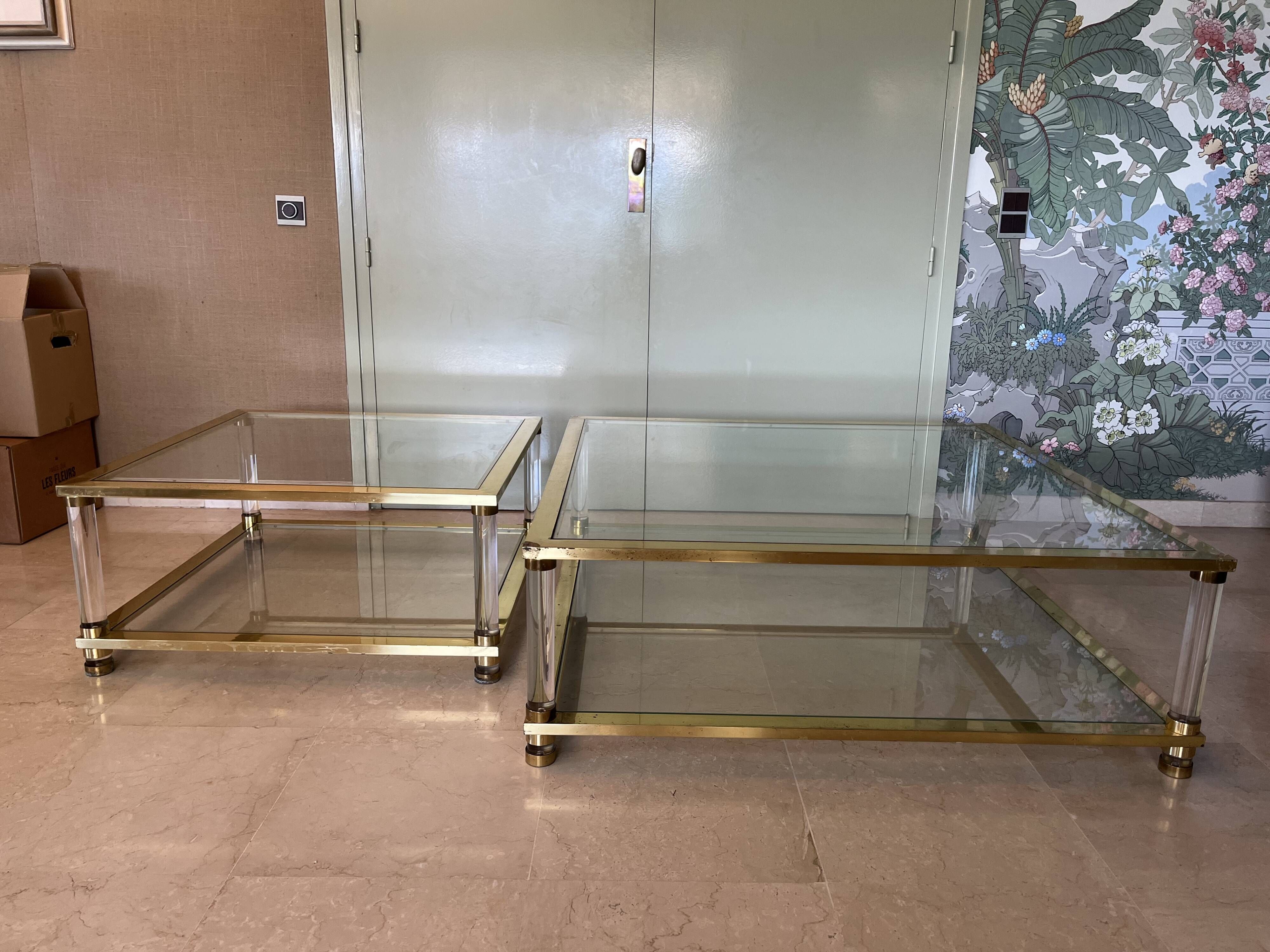 Lot de 2 Tables basses dans le goût de Pierre Vandel