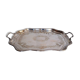 Silver metal tray 57 cm early 20th rectangle