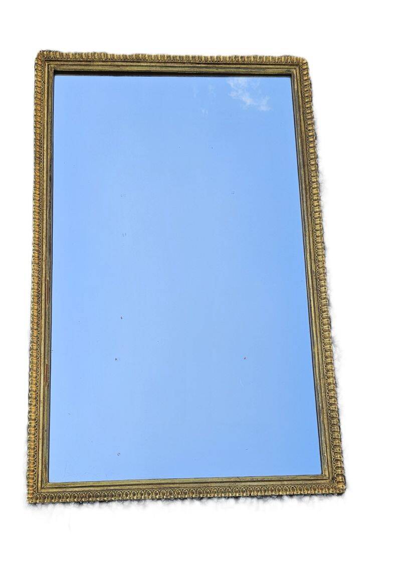 Large Antique Gilded Mirror Height 105 cm