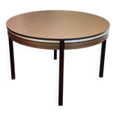 1960s round extendable Scandinavian dining table