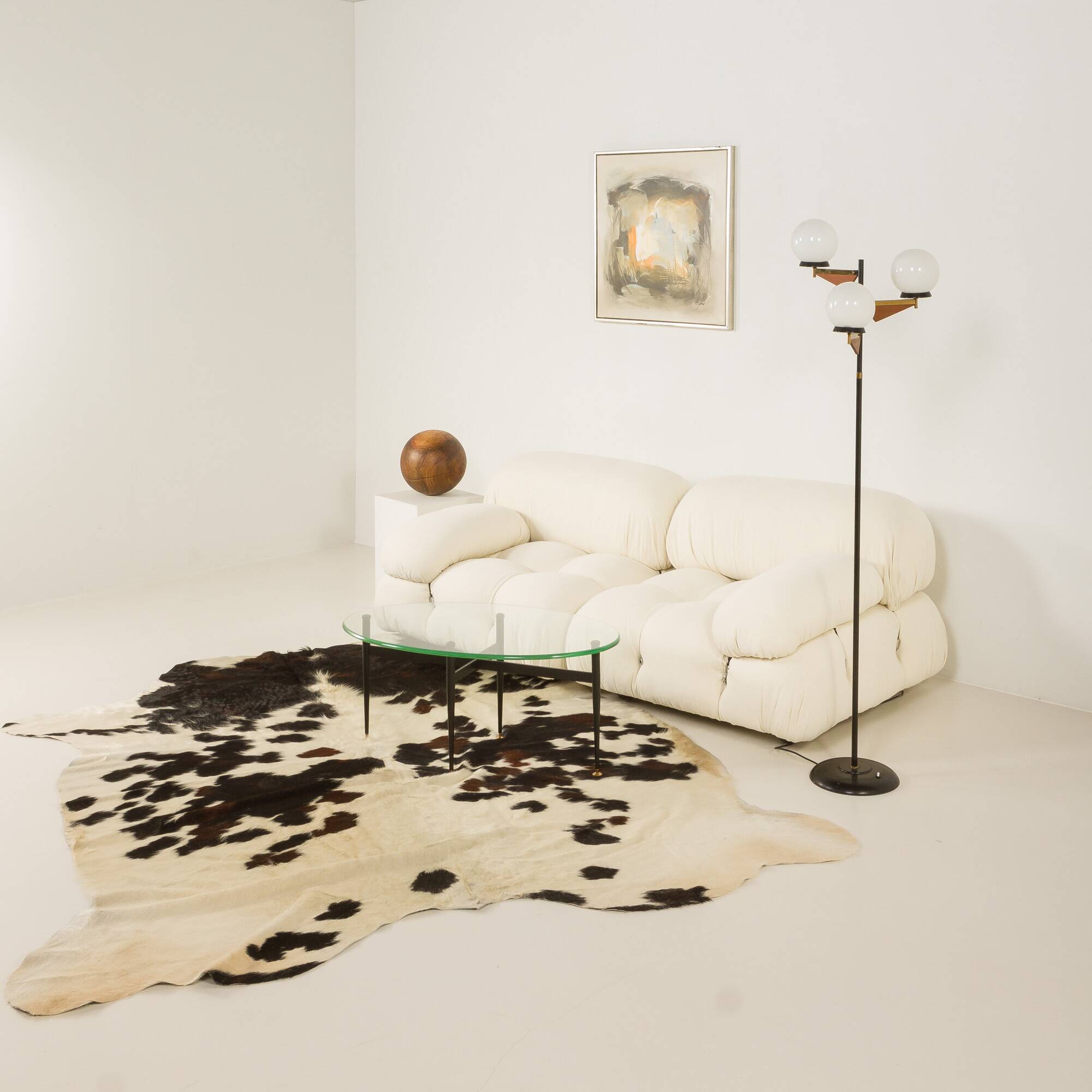 Camaleonda Sofa by Mario Bellini renovated in linen upholstery