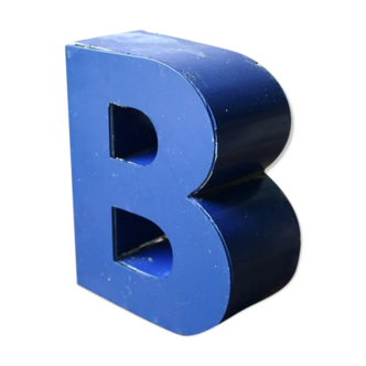 Vintage blue sign letter B