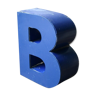 Vintage blue sign letter B