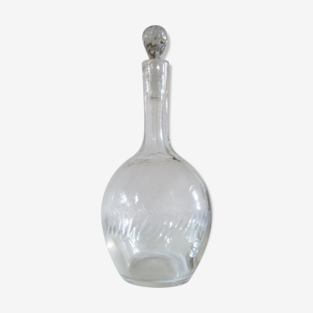 Translucent glass bottle