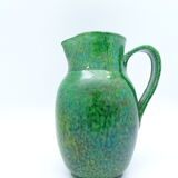 Green ceramic pitcher vase