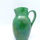 Green ceramic pitcher vase