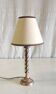 Table lamp in gold metal with clip-on shade - mid 20th century