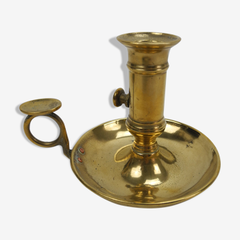 Ancien bougeoir laiton old french brass candle holder