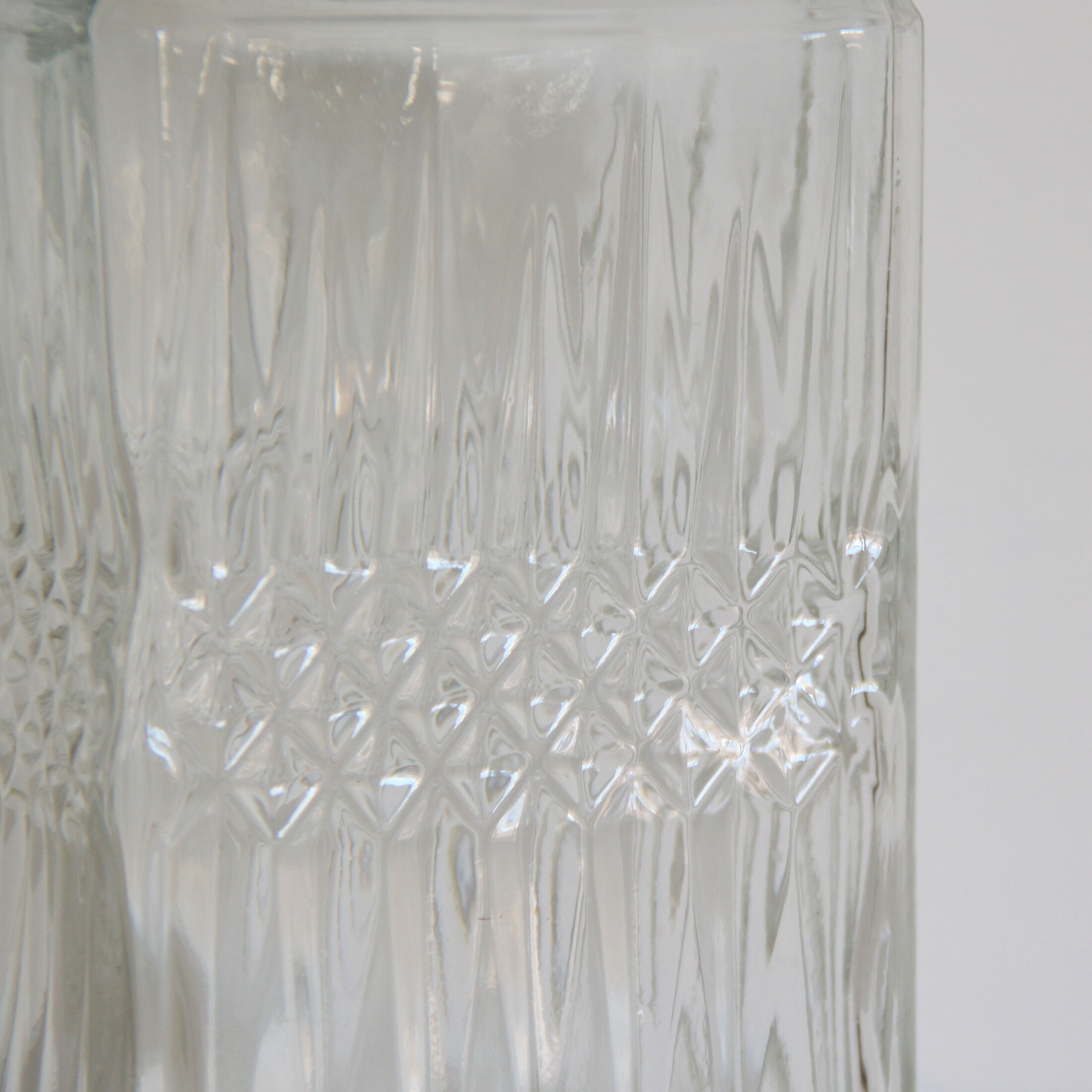 Old vintage glass whisky decanter