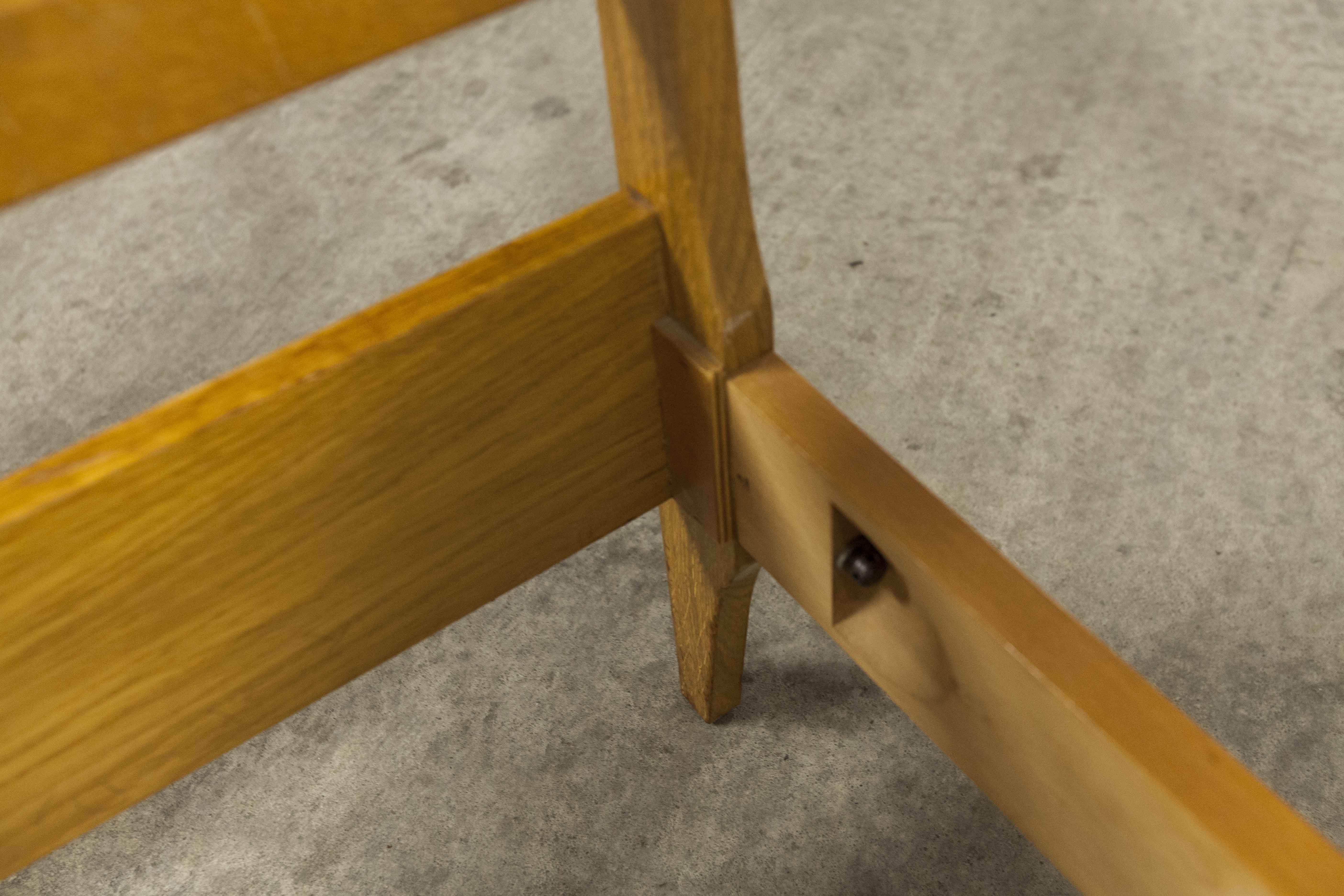 Pair of 1960 Scandinavian twin beds in solid beech