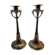 Art nouveau candle sticks, Kurtz Edel Tin