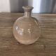 Small round vase soliflore, crackled glazed stoneware, ceramist seal.