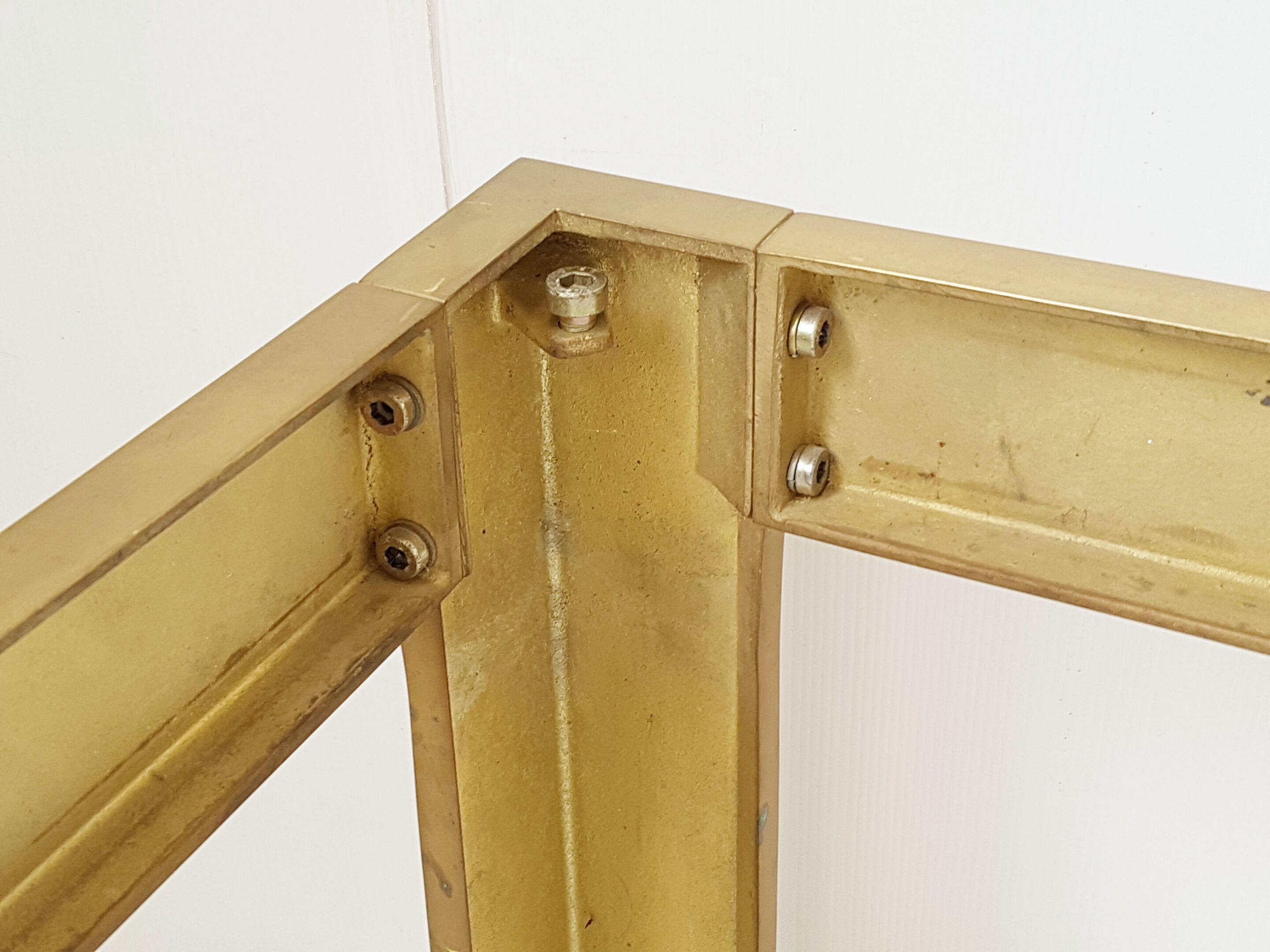 Coffee table in bronze & smoked glass 1970