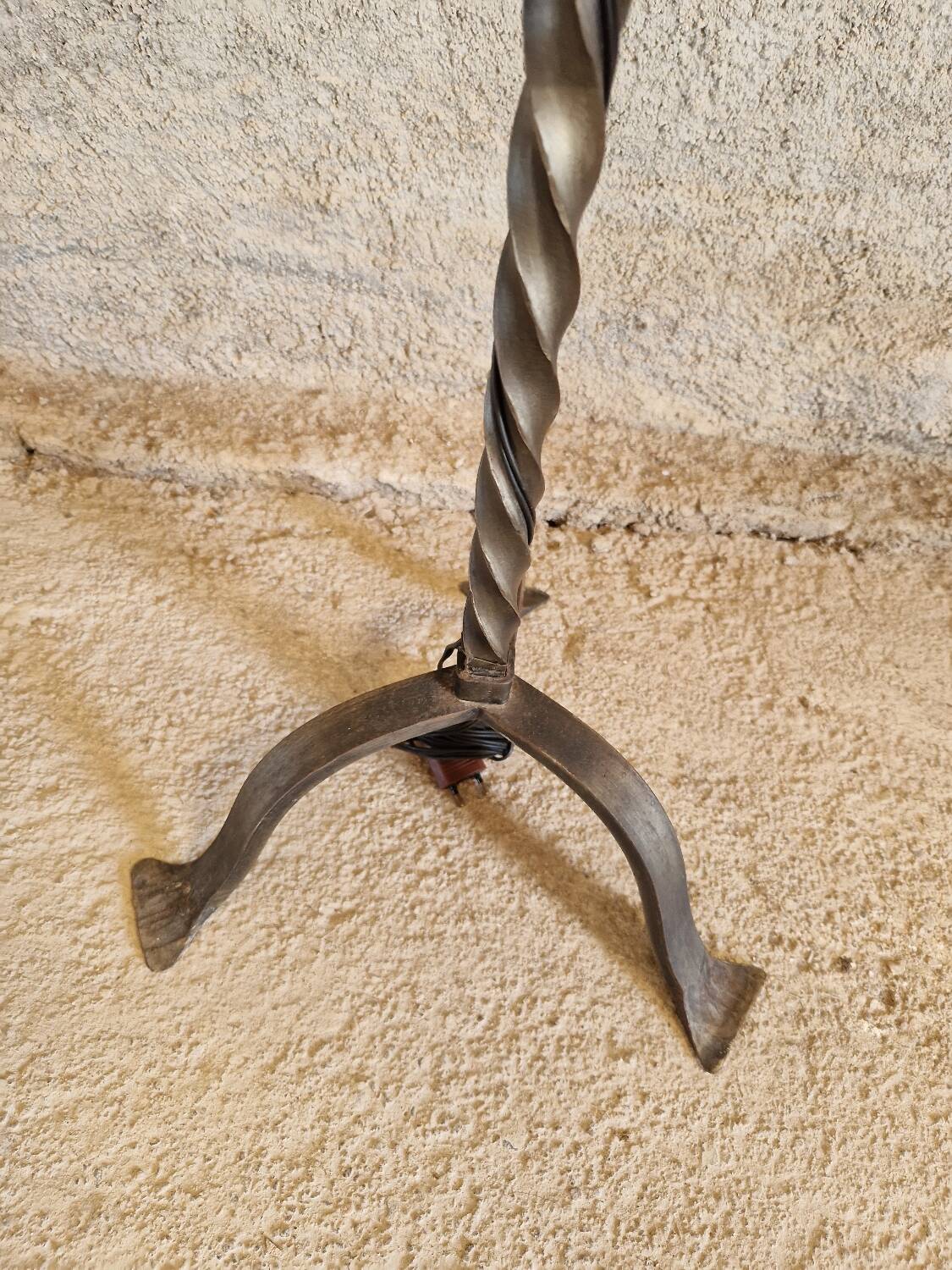 Four-light wrought iron floor lamp