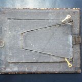 Frame in boiled cardboard and silver metal