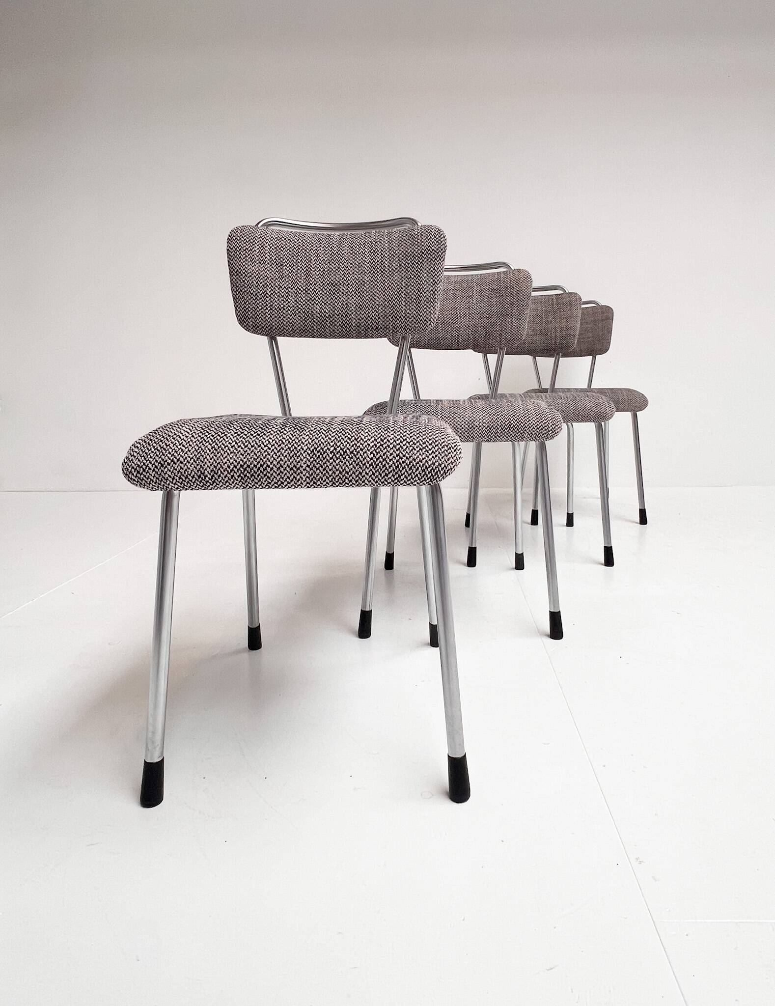 Set of 6 reupholstered chairs by Gebroeders De Wit, 1960s