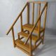 vintage wooden library staircase