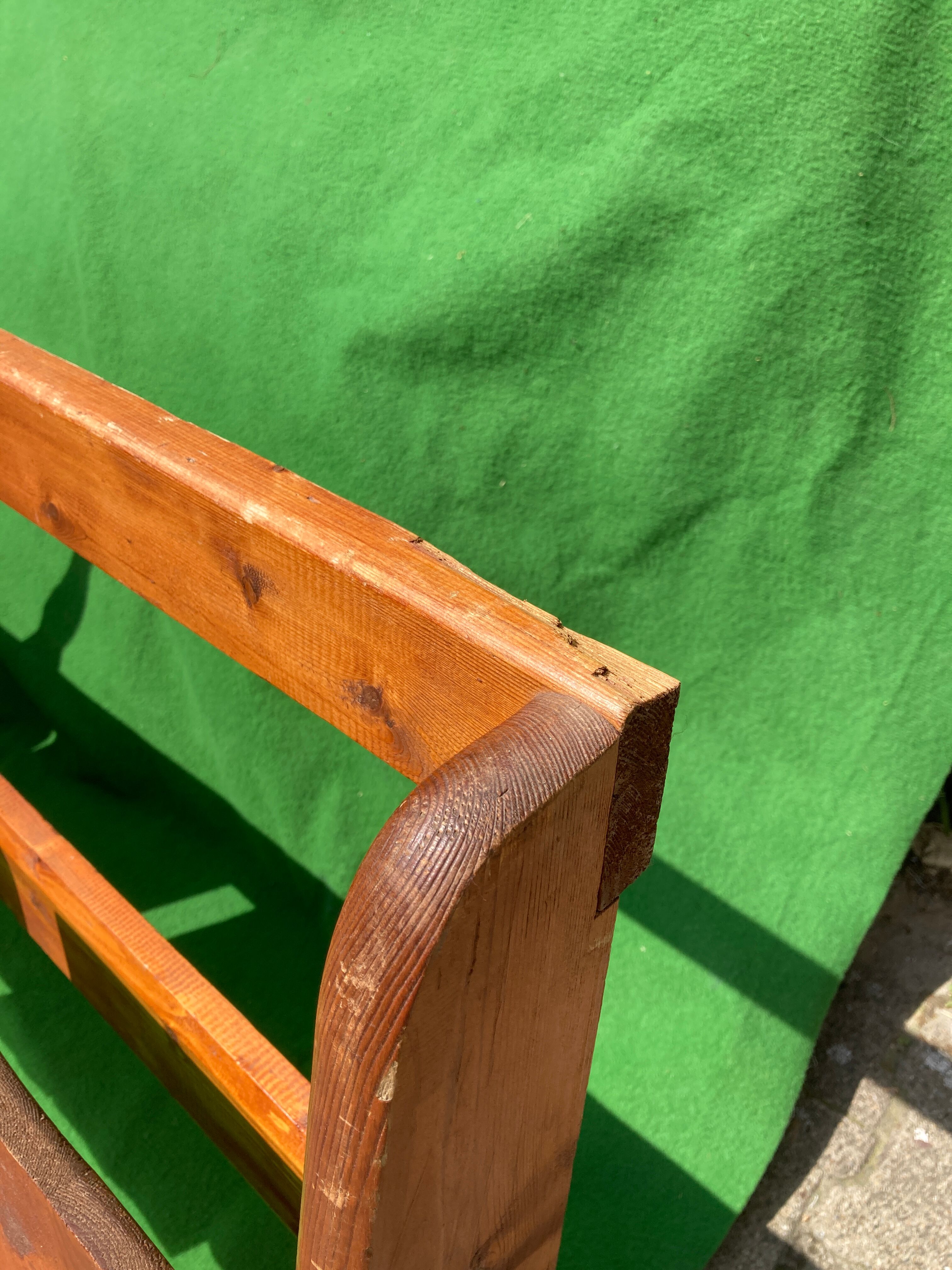 Swedish pine folding bench 1960s-1970s