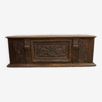 Wooden chest bench from the French Renaissance - 17th century - France